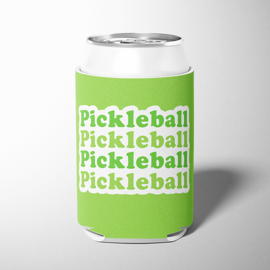 Pickleball Words Repeat Funny Pickleball Can Cooler