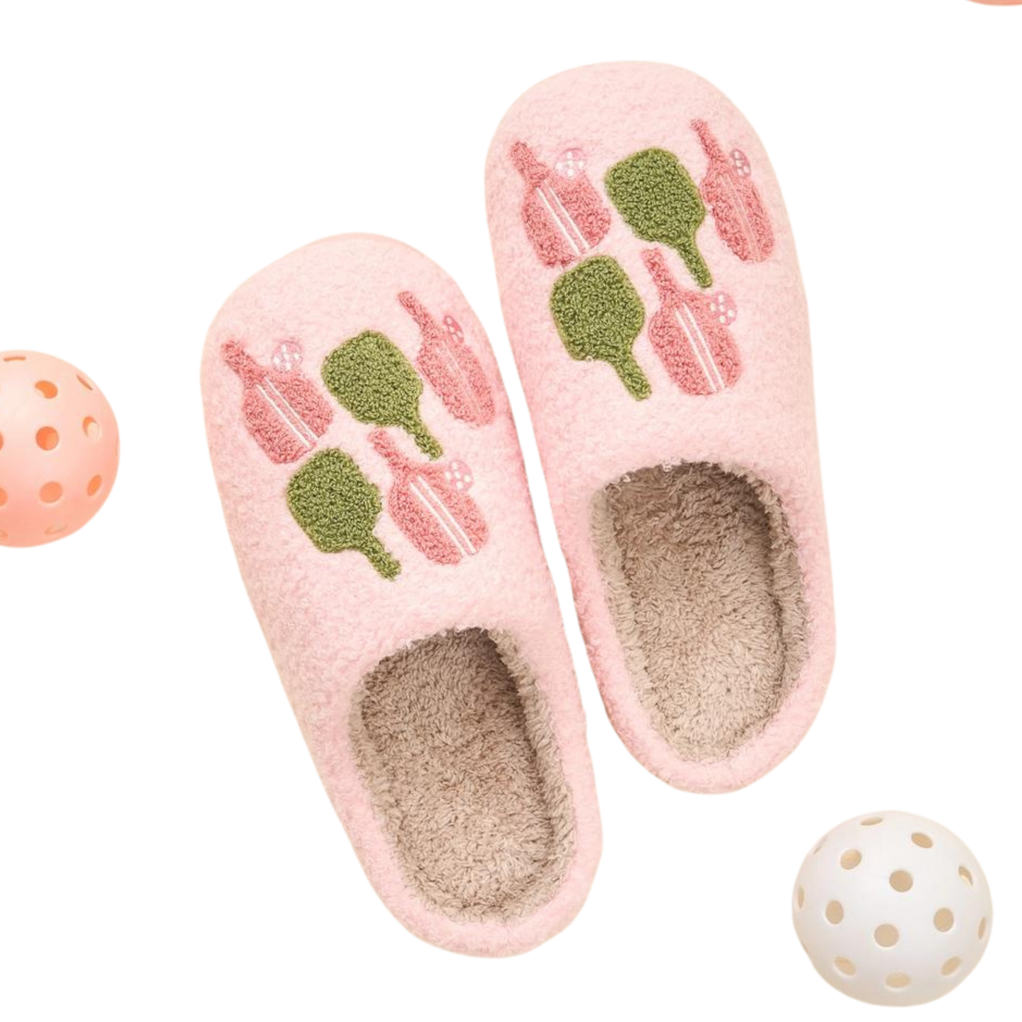 Fuzzy Pickleball Slippers
