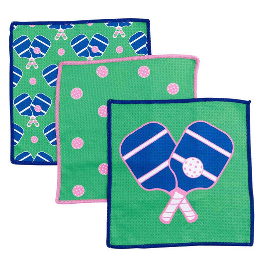 Pickleball Themed Dish Cloths - Set of 3