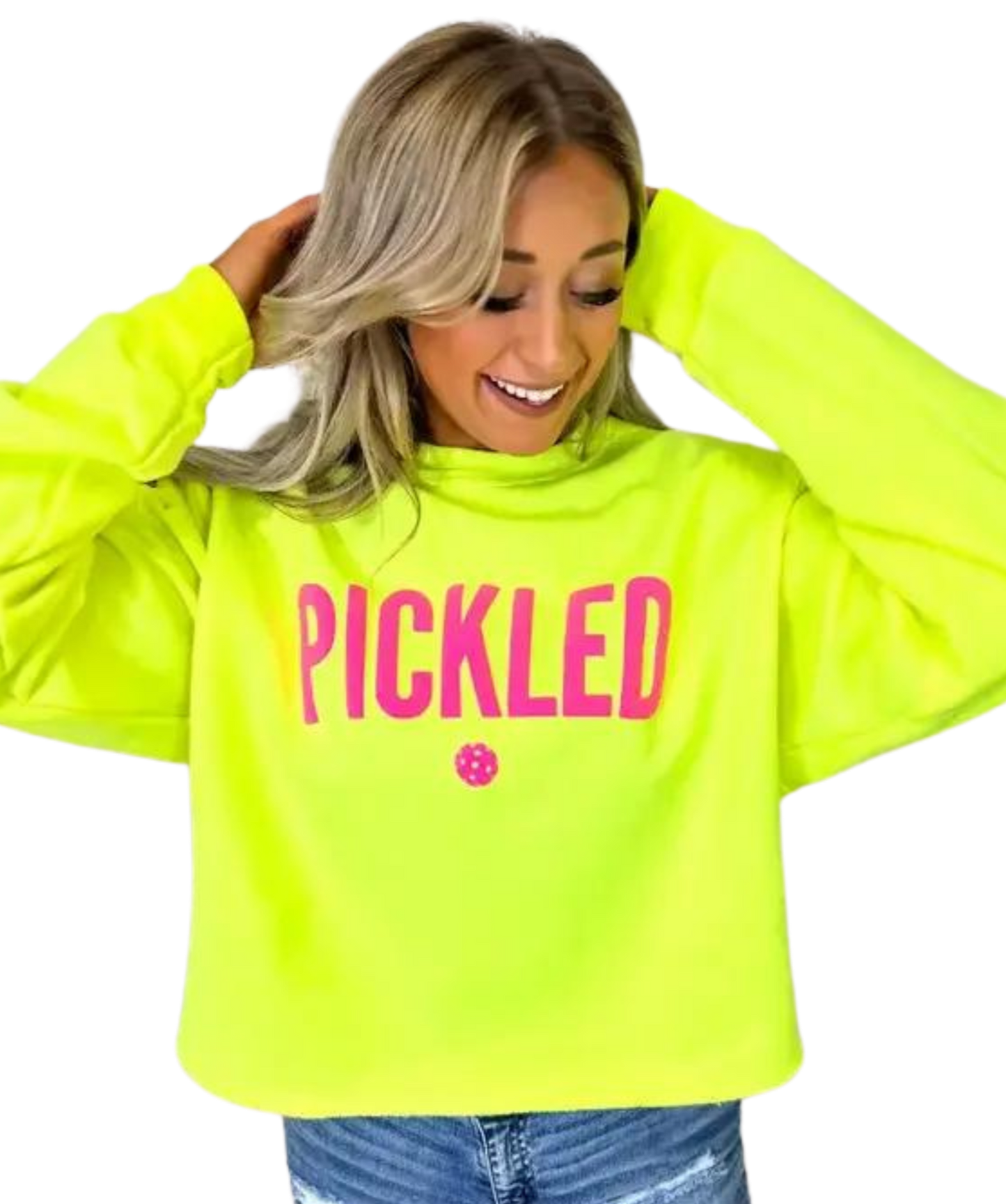 Pickled+Ball Cropped Fleece Sweatshirt