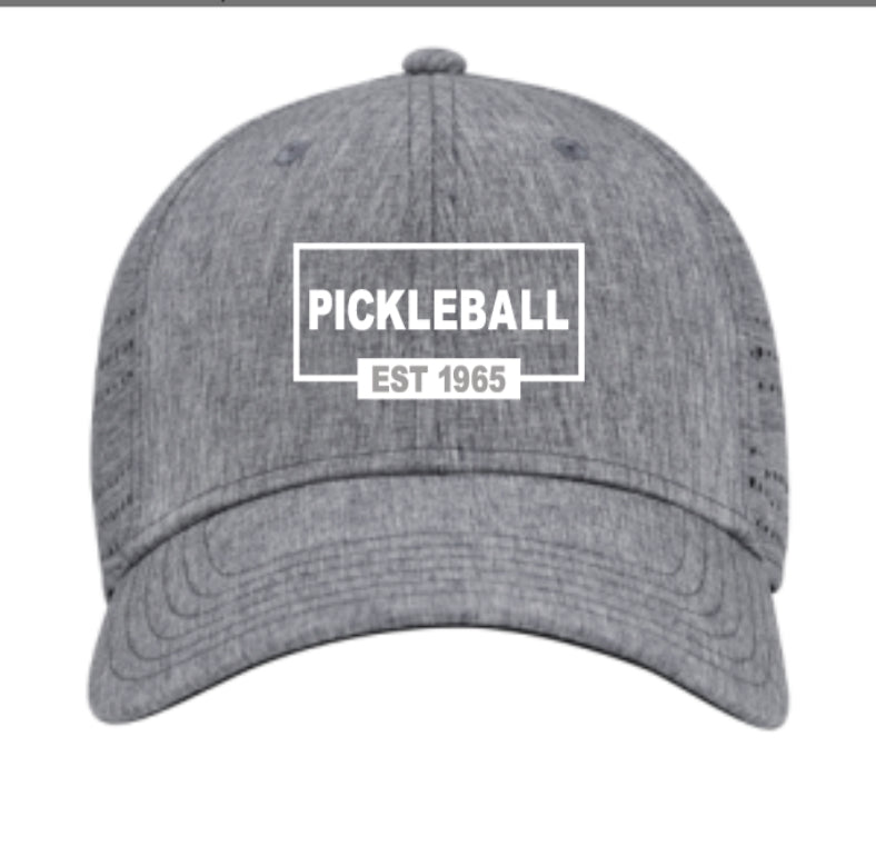 Pickleball Est 1965 - Gray Chambray Performance Cap