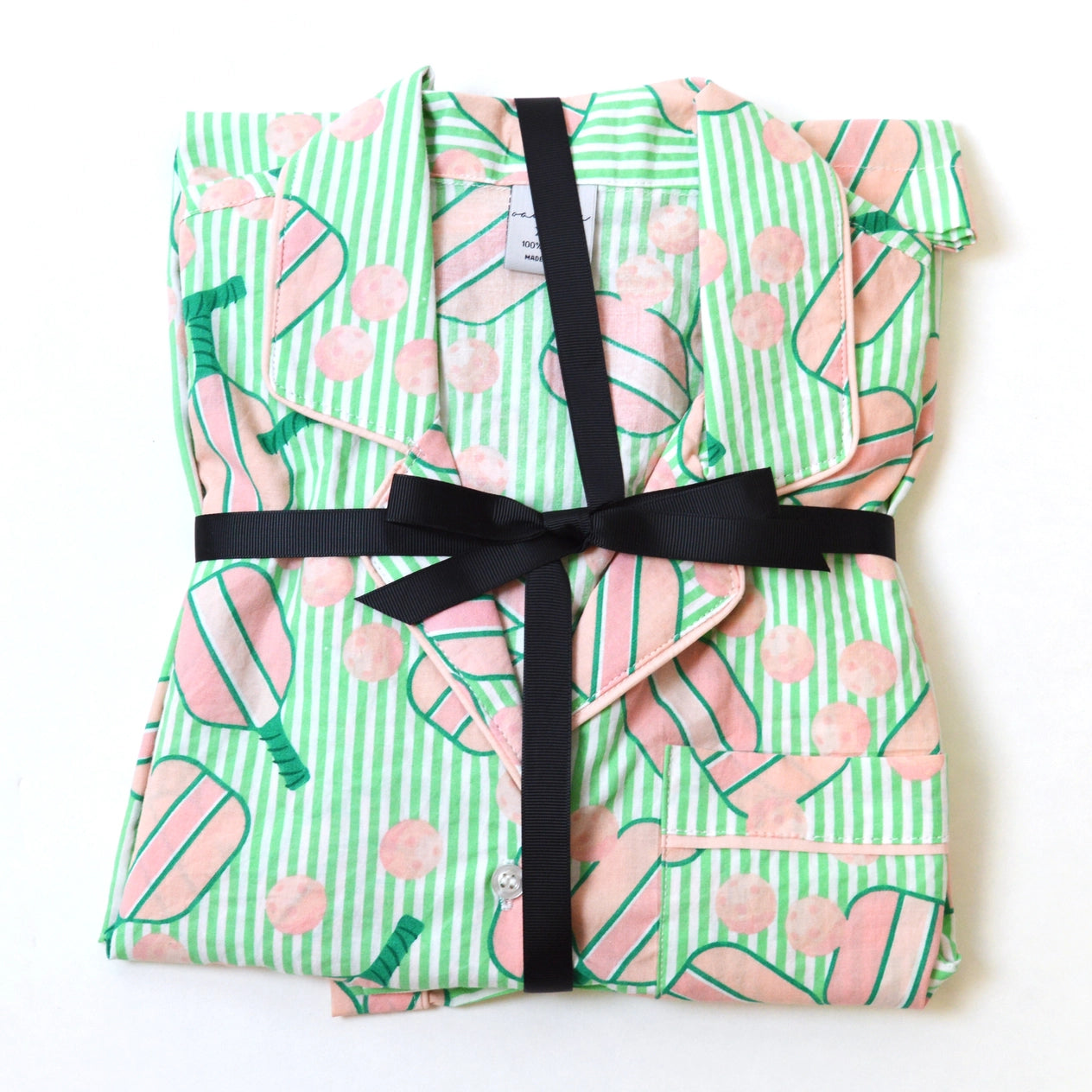 Pickleball Stripe Cotton PJ Set