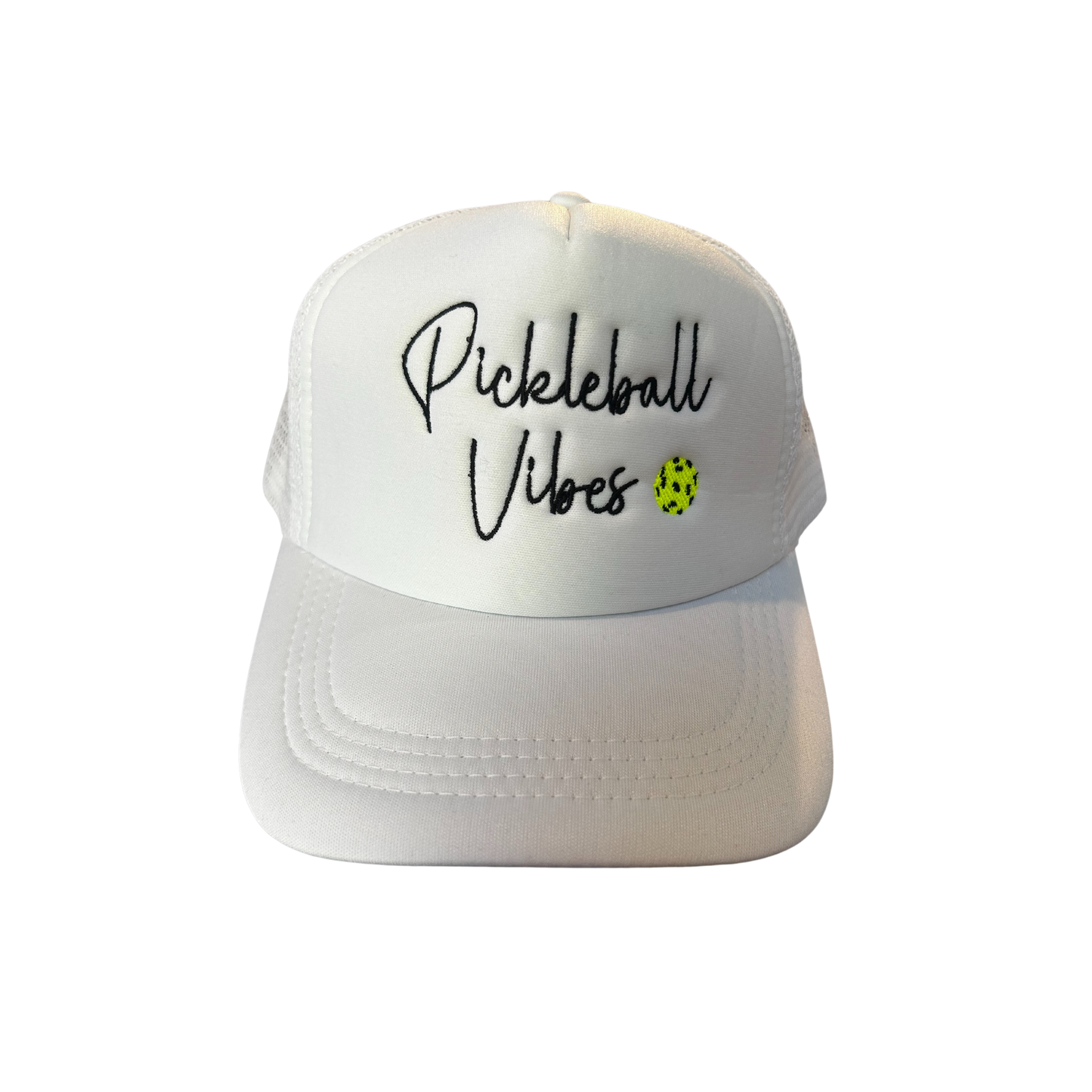 Pickleball Vibes Embroidered Foam Trucker Cap