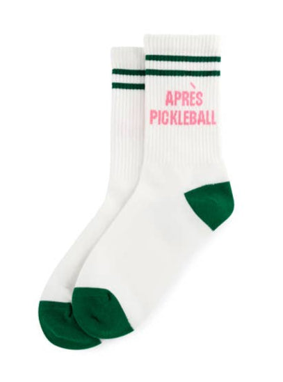 "Après Pickleball" Crew Socks