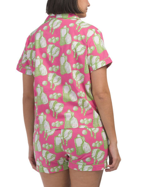 Cotton Pickleball Shortie PJ Set