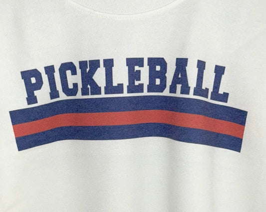 Unisex Navy & Red Stripe Pickleball Sweatshirt
