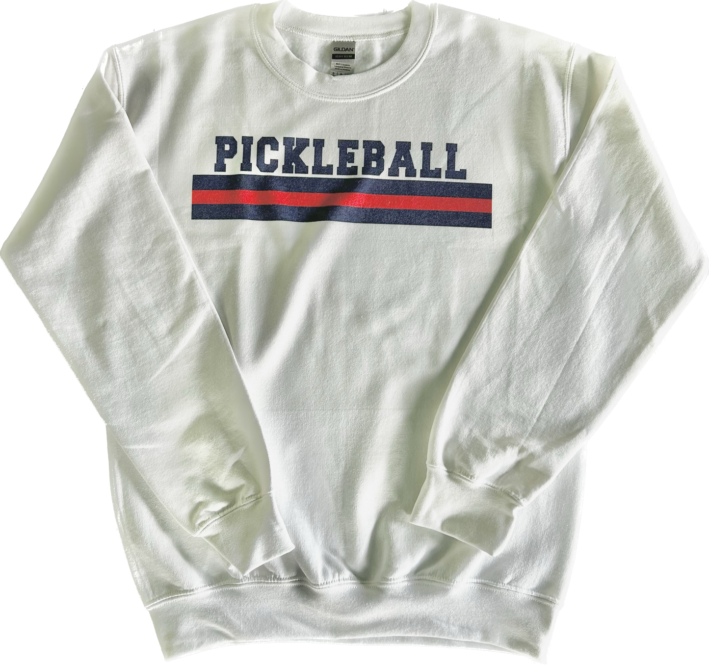 Unisex Navy & Red Stripe Pickleball Sweatshirt