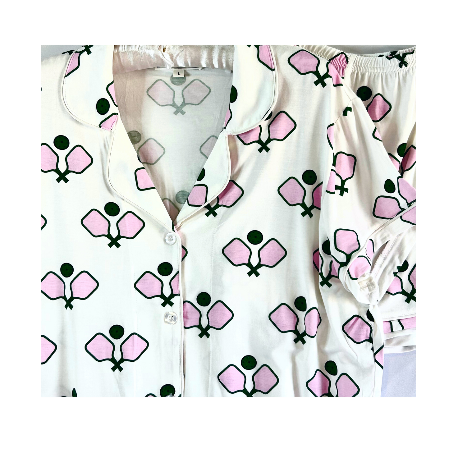 "Dreamin' of Pickleball" Toss Short Pajama Set