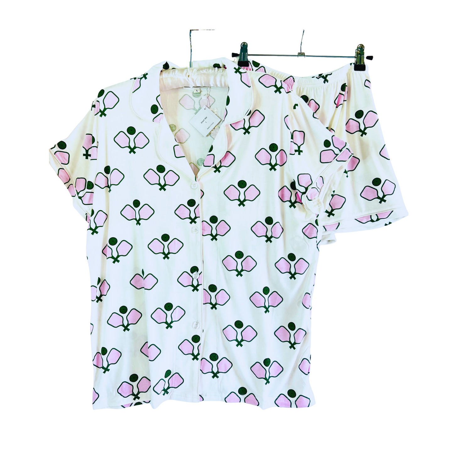 "Dreamin' of Pickleball" Toss Short Pajama Set