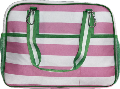 Pink and Green Canvas Pickleball Bag