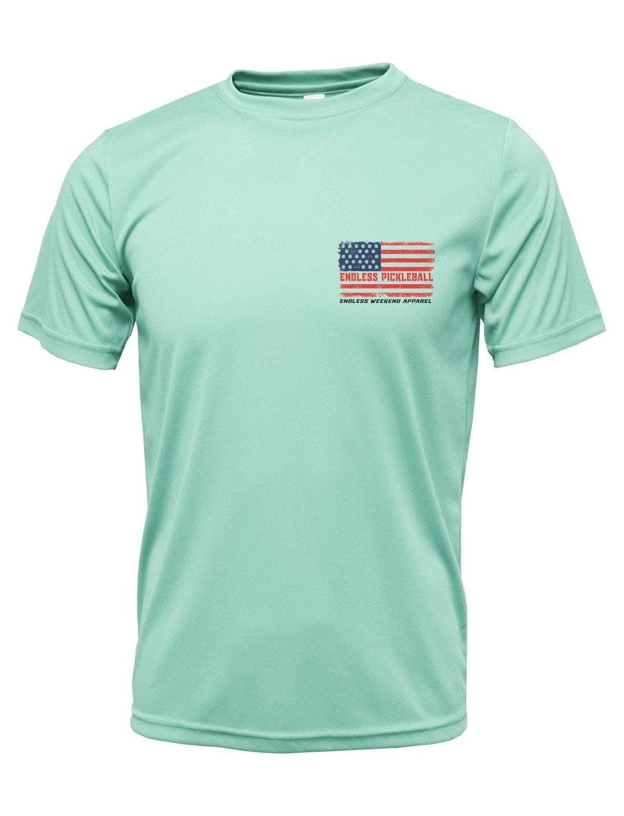 Endless Pickleball US Flag Performance Shirt