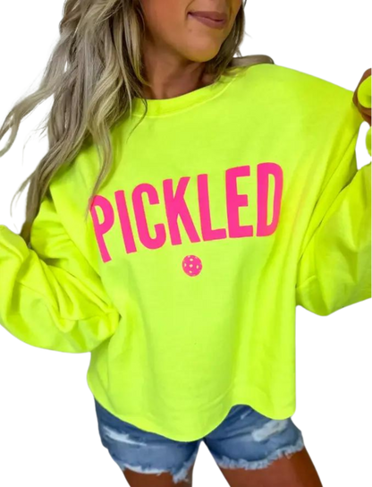 Pickled+Ball Cropped Fleece Sweatshirt