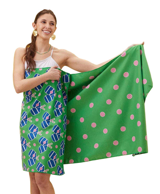 Sand-Resistant PICKLEBALL FUN Reversible Beach Towel