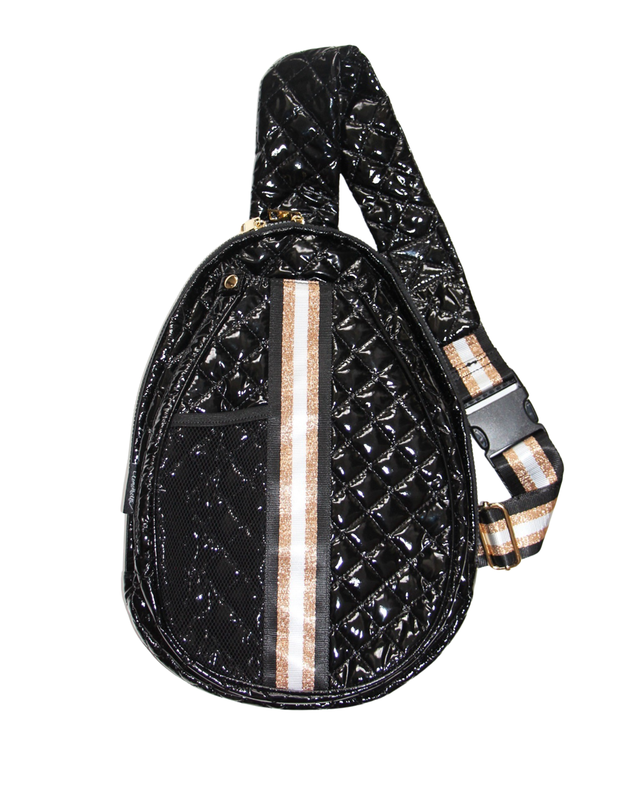 Shiny Quilted Pickleball Sling