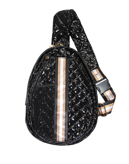 Shiny Quilted Pickleball Sling