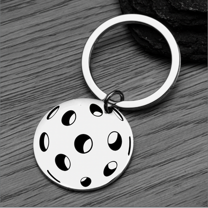 Pickleball Ball Keychain