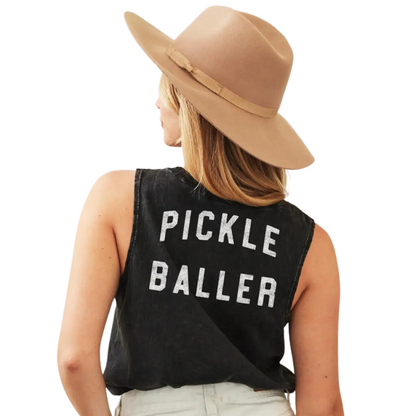 PICKLE BALLER Cropped Relaxed-Fit Tank Top - Asst. Colors