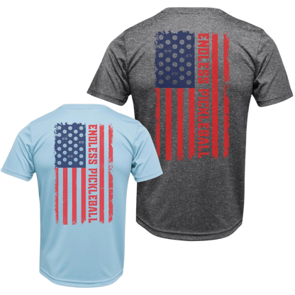 Endless Pickleball US Flag Performance Shirt