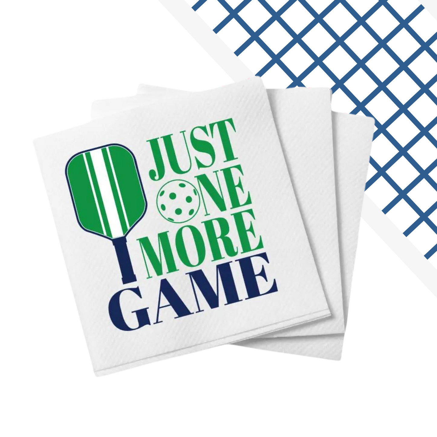 JUST ONE MORE GAME Cocktail Napkins (5" X 5")