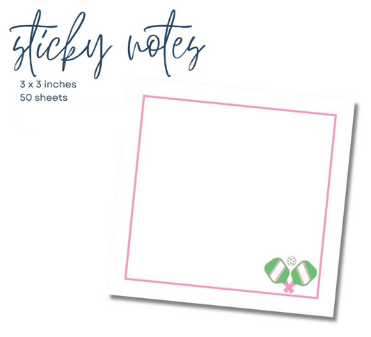 Pickleball Sticky Notes 3x3