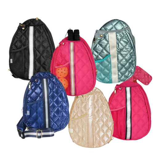 Quilted Pickleball Sling Bags - Asst. Colors