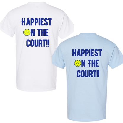 "Happiest On The Court" Cotton T-Shirt