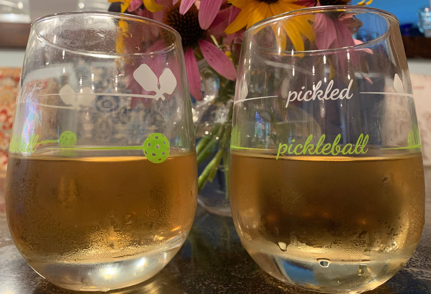 "Pickled" Stemless Wine Glass