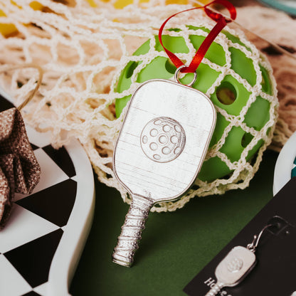 Pickleball Paddle and Ball - Christmas Ornament