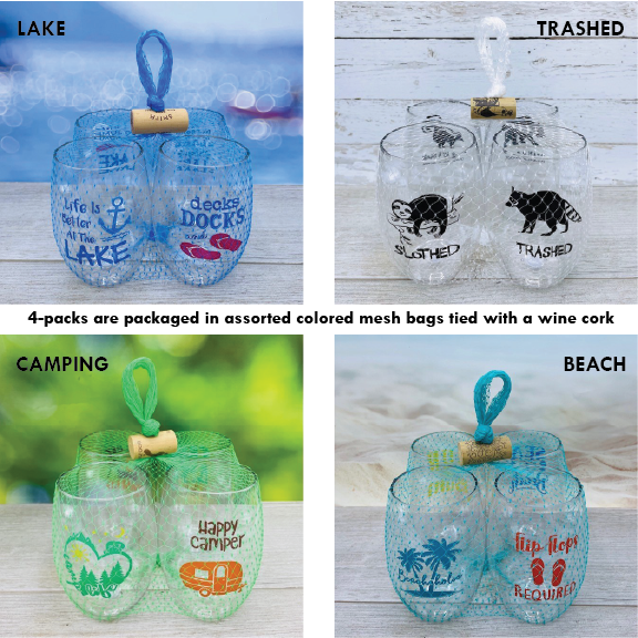Pickleball Sayings Plastic Wine Glasses