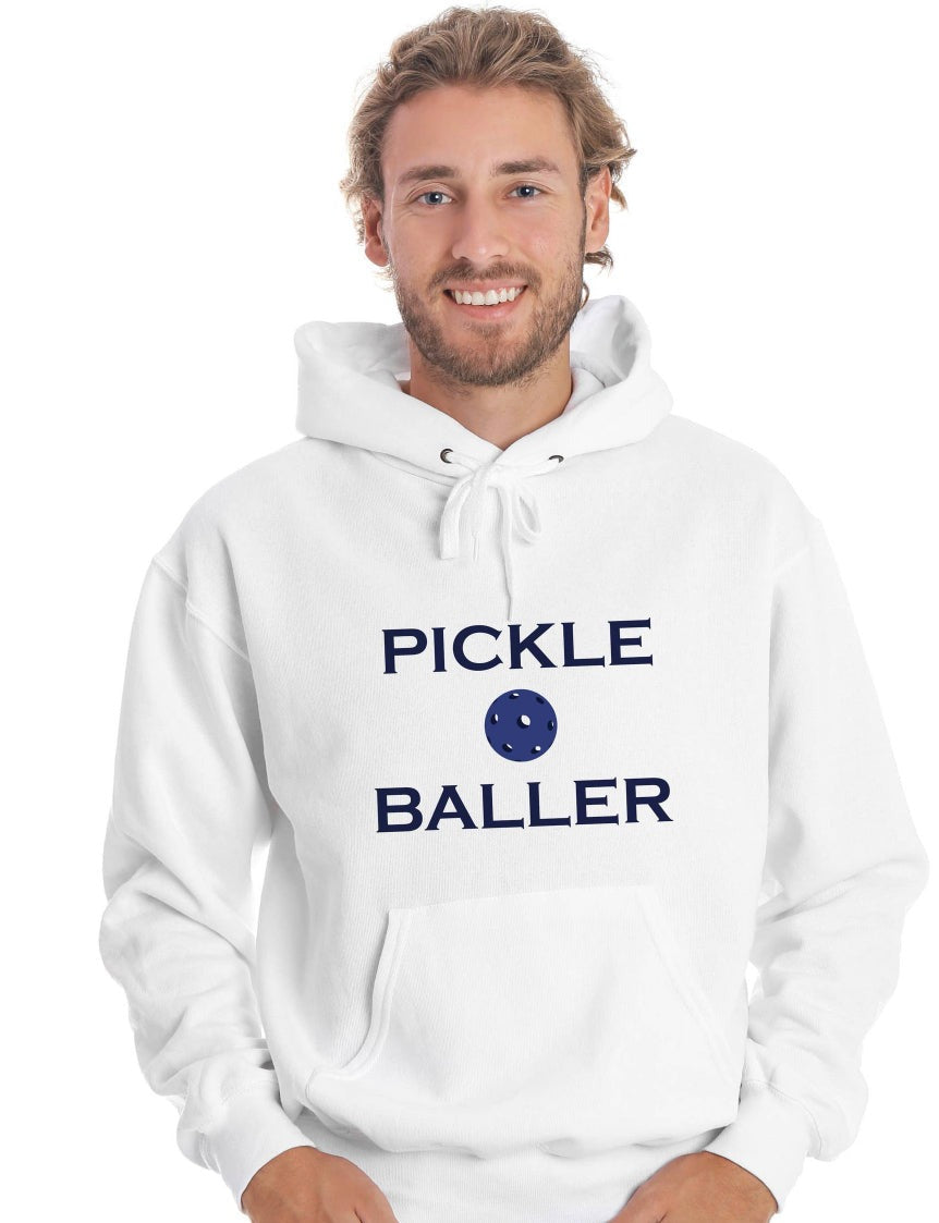 Unisex Hoodie Navy "Pickleballer" Sweatshirt