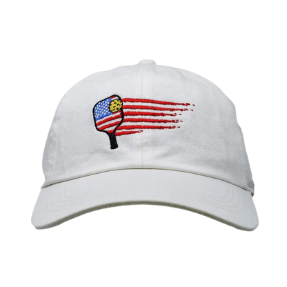 American Flag Unstructured Pickleball Cap